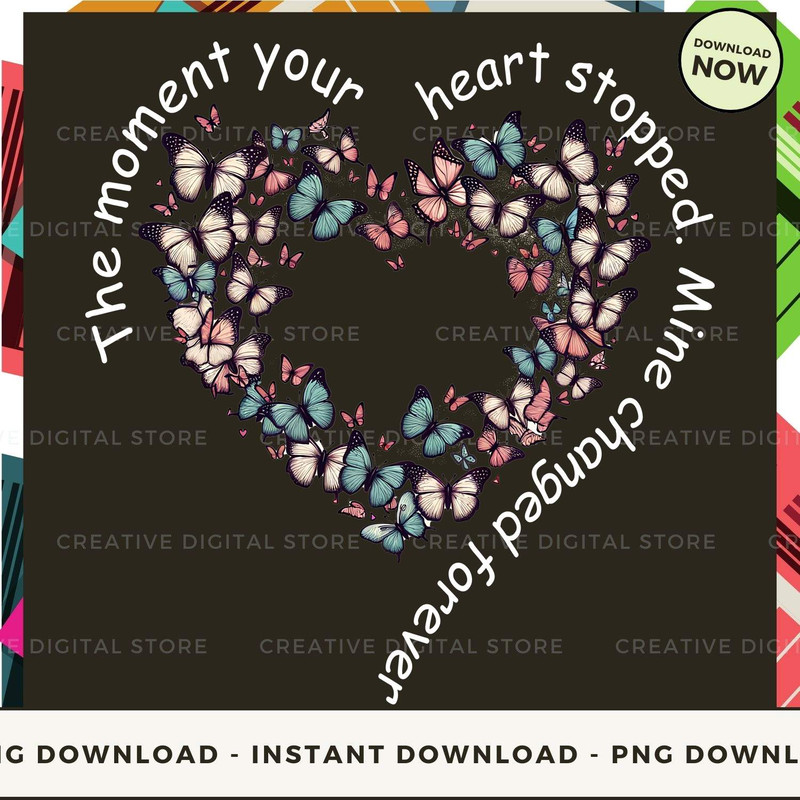 Eternal Love Memorial Shirt with Personalized Butterflies Heart Design.jpg