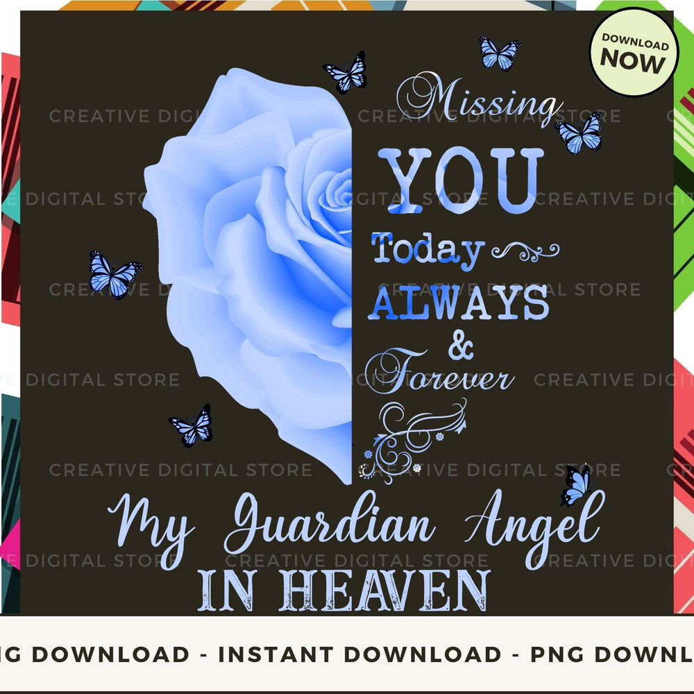 Missing you Today Always and Forever blue rose.jpg