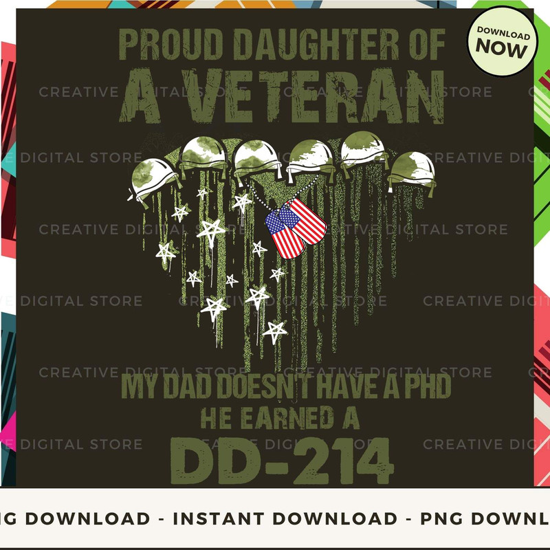 Proud Veteran Daughter My dad doesn't have PHD but earned DD-214 Veteran.jpg