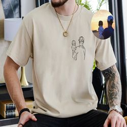 custom photo shirt for dad, father's day tshirt, personalized dad portrait shirt, fathers day gifts, dad birthday gifts