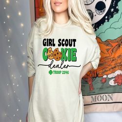custom girl scout cookie dealer sweatshirt, troop number sweatshirt, cookie dealer shirt, girl scout shirt