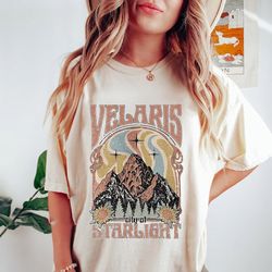 velaris city of starlight comfort colors shirt, acotar tee, retro velaris shirt, unisex house of wind book clothing