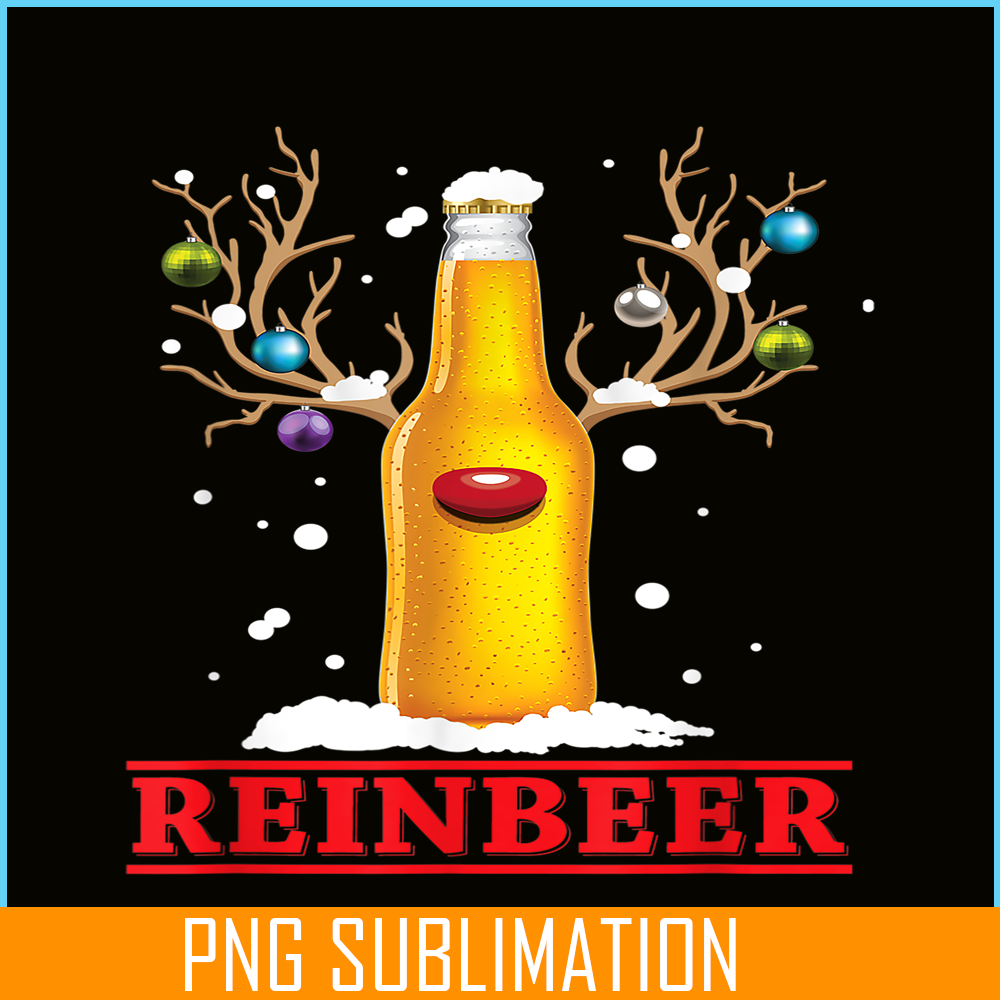 BEER28102364-Reinbeer PNG Christmas Lights Beer PNG Santa Reindeer Drinking PNG.png