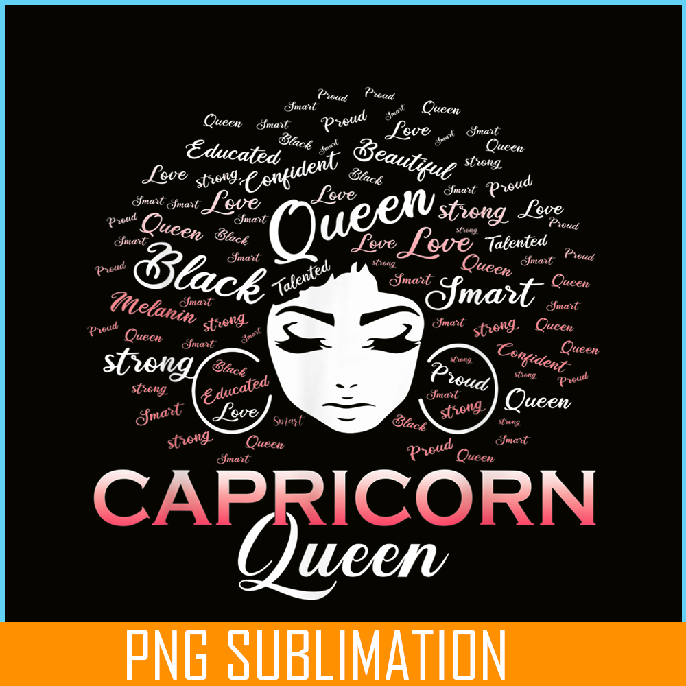 CPB28102306-Black Women PNG Capricorn Queen PNG January Birthday PNG.png