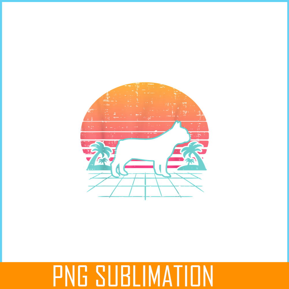 HL161023108-French Bulldog Vaporwave Aesthetic PNG, Frenchie Dog Lover PNG, French Dog Artwork PNG.png