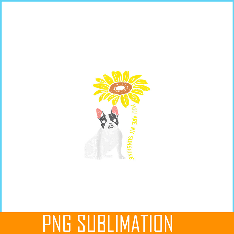 HL16102391-French Bulldog Sunflower PNG, Frenchie Dog Lover PNG, French Dog Artwork PNG.png