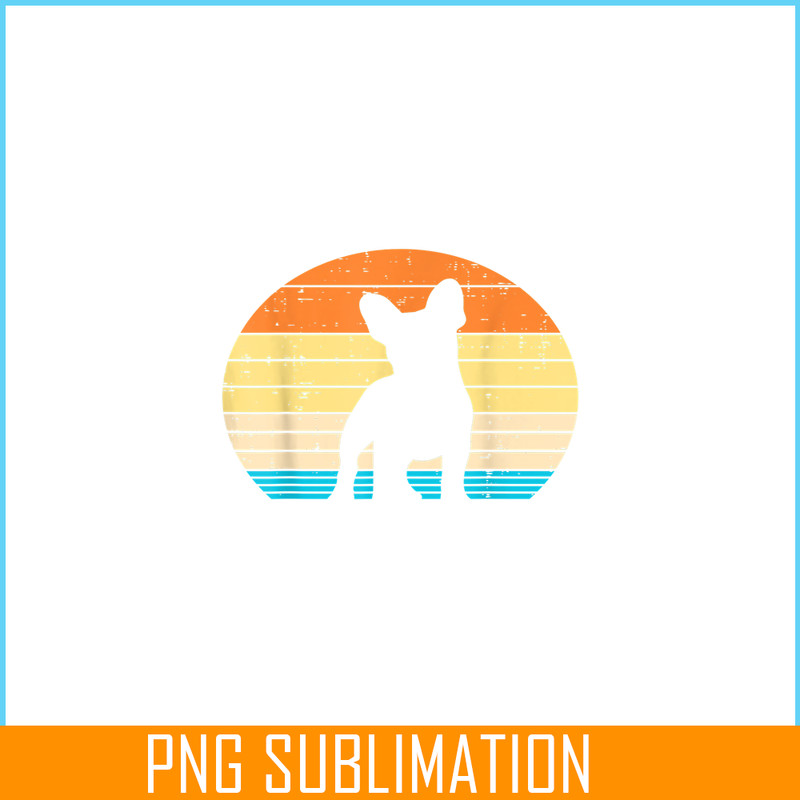 HL16102392-French Bulldog Sunset Retro PNG, Frenchie Dog Lover PNG, French Dog Artwork PNG.png