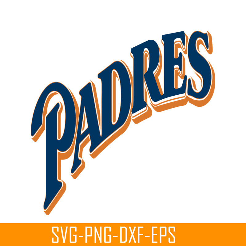 MLB204122379-San Diego Padres Blue And Orange Text SVG, Major League Baseball SVG, Baseball SVG MLB204122379.png
