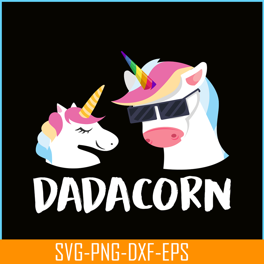 PNG14102357-Dadacorn Unicorn Dad And Baby Fathers Day T-Shirt Classic T-Shirt Png.png
