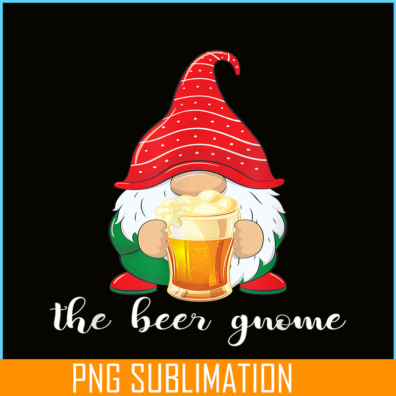 BEER28102315-Christmas Funny Gnome Beer Lovers PNG The Beer Gnome PNG Drunk Gnome PNG.png