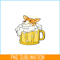 BEER28102376-Corgi Dog Beer Drinking PNG Drinking Party PNG Corgi And Beer PNG.png