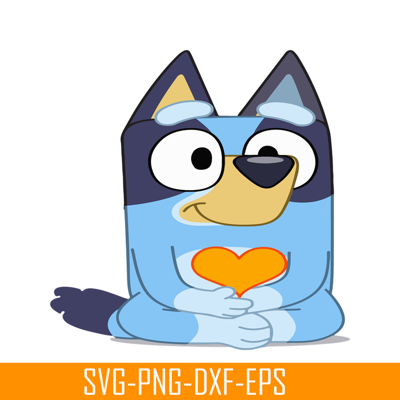 BL22112335-Bandit With Orange Heart SVG PDF PNG Bluey Character SVG Bluey Movie SVG.png