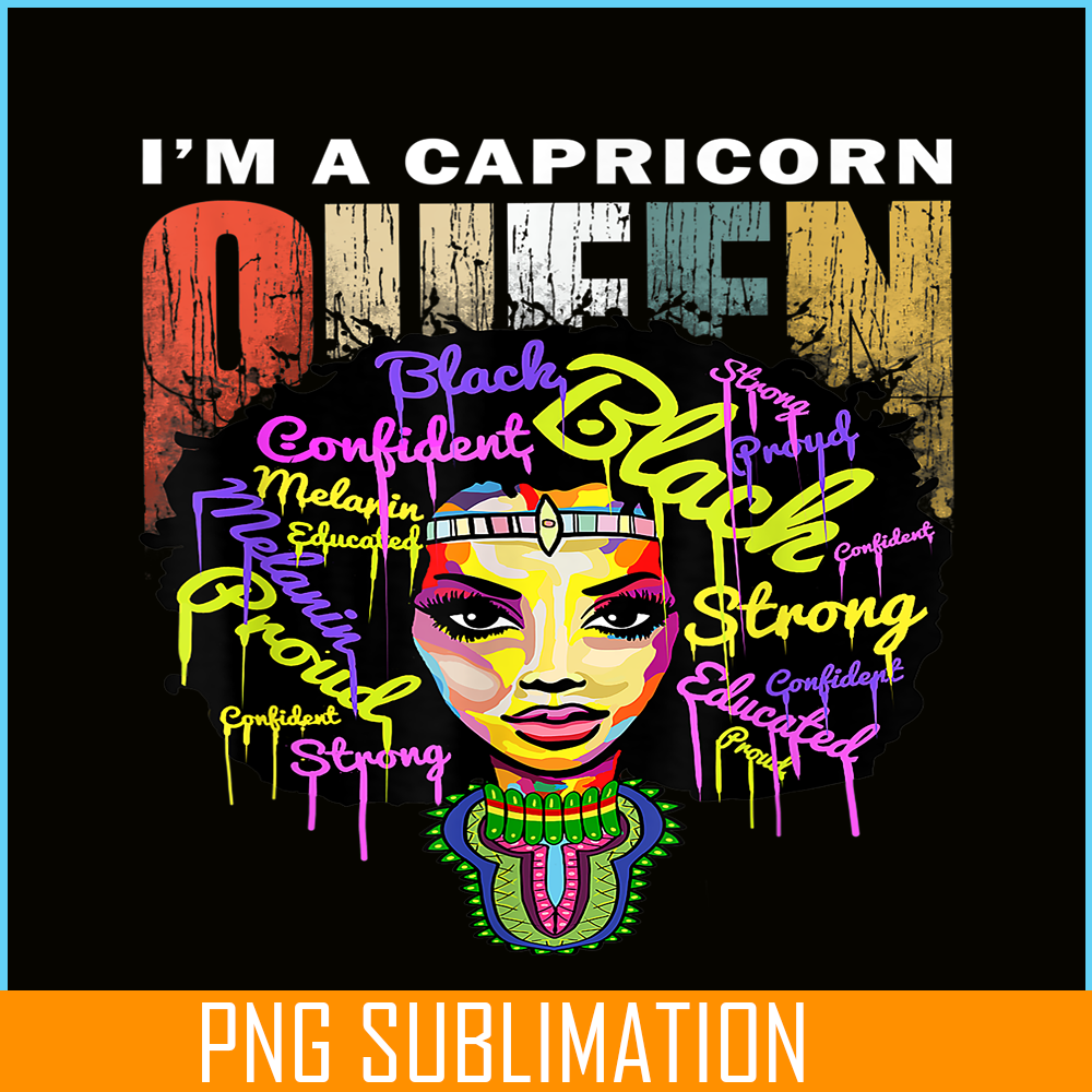 CPB28102338-I Am A Capricorn PNG Black Woman PNG Zodiac Sign PNG.png