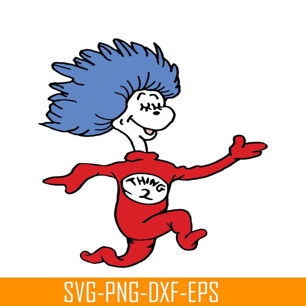 DS104122352-Dr Seuss Thing 2 Character SVG, Dr Seuss SVG, Cat in the Hat SVG DS104122352.png