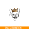 HL161023111-French Bulldog Wearing Crown PNG, Frenchie Dog Lover PNG, French Dog Artwork PNG.png