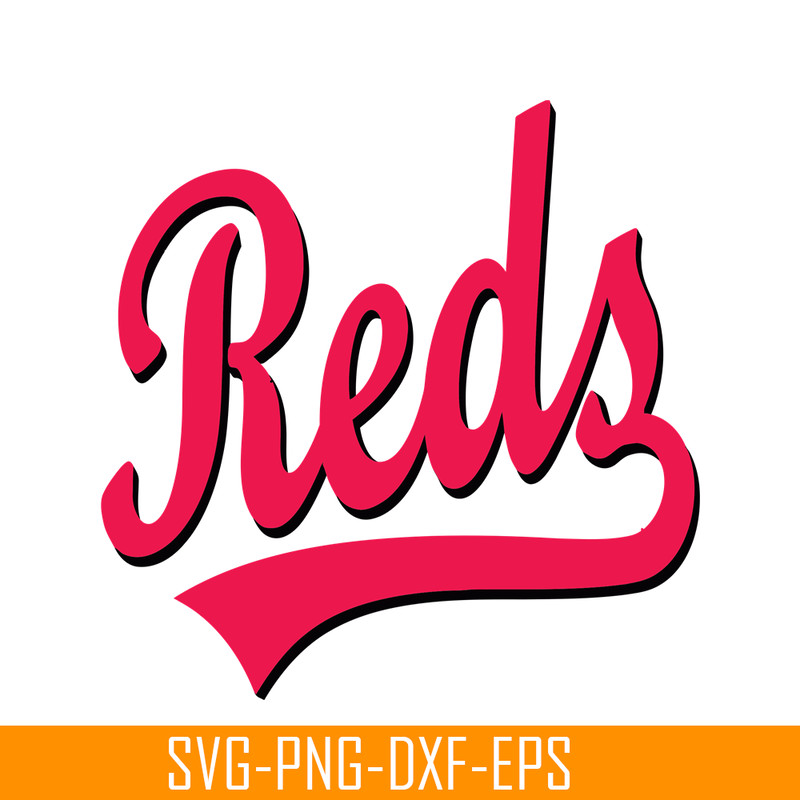MLB01122324-Cincinnati Reds The Text SVG PNG DXF EPS AI, Major League Baseball SVG, MLB Lovers SVG MLB01122324.png