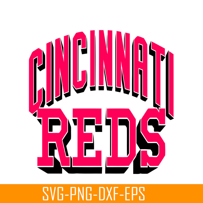 MLB01122325-Cincinnati Reds The Red Text SVG PNG DXF EPS AI, Major League Baseball SVG, MLB Lovers SVG MLB01122325.png