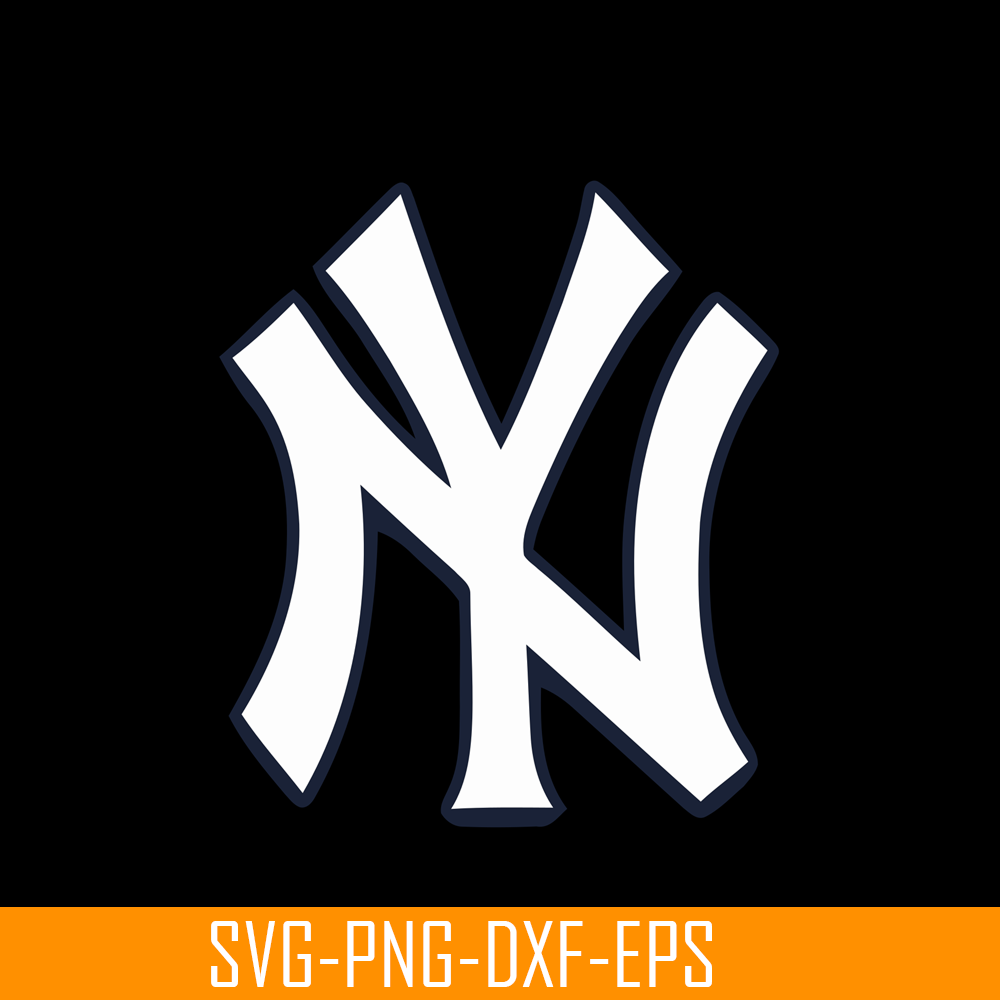 MLB204122327-NewYork Yankees White Logo SVG, Major League Baseball SVG, Baseball SVG MLB204122327.png