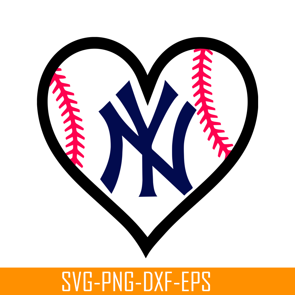 MLB204122337-NY Yankees The Heart SVG, Major League Baseball SVG, Baseball SVG MLB204122337.png