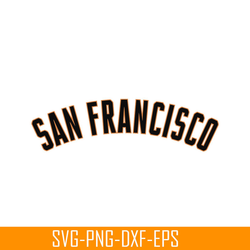 MLB204122392-San Francisco The Text SVG, Major League Baseball SVG, Baseball SVG MLB204122392.png