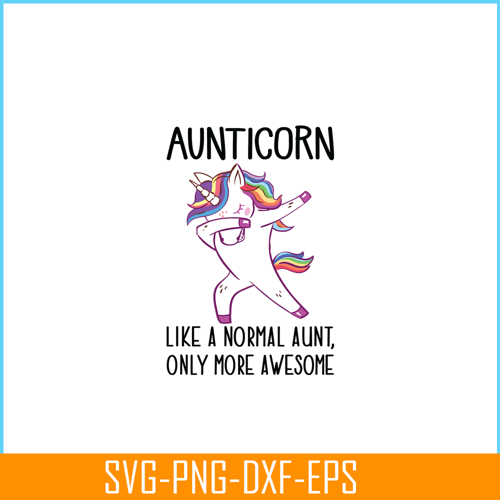 PNG14102344-Aunticorn Dabbing Unicorn Aunt Design for Auntie Slim Fit T-Shirt Png.png
