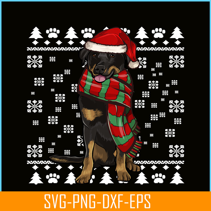PNG14102391-Beauceron Dog Santa Hat Xmas Ugly Christmas Long Sleeve T-Shirt Png.png