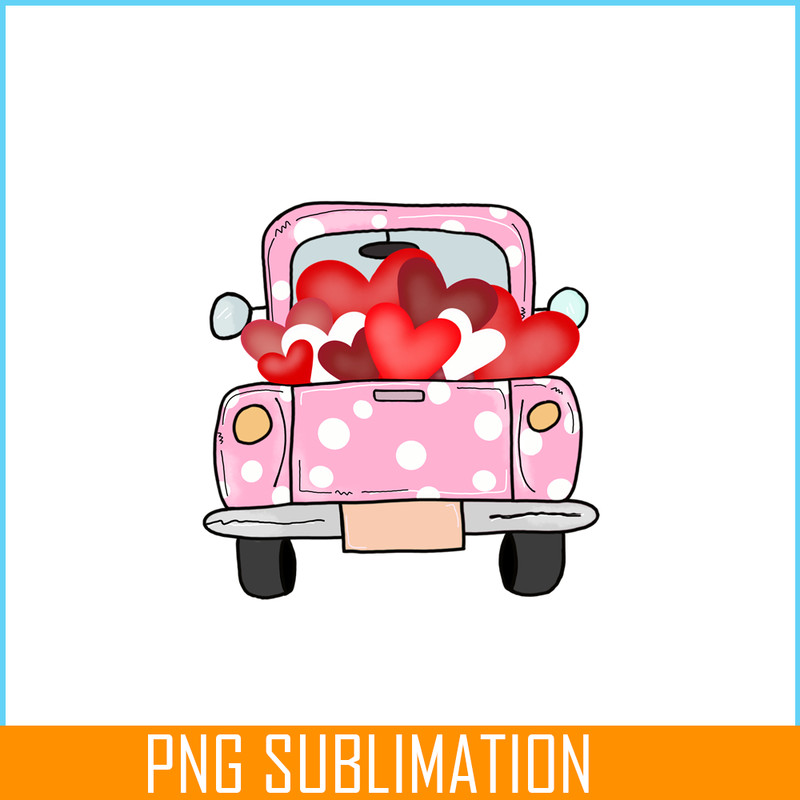 VLT211023101-Truck With Hearts PNG, Sweet Valentine PNG, Valentine Holidays PNG.png