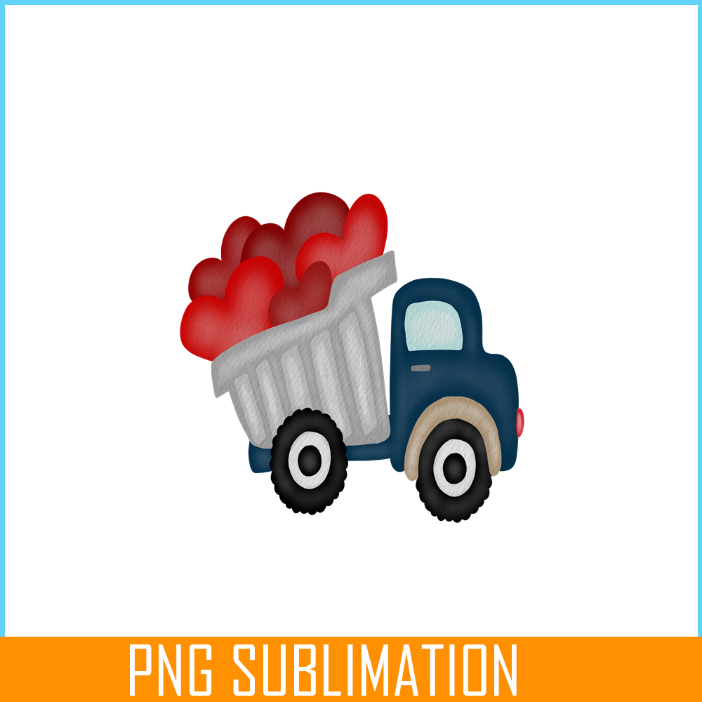 VLT211023103-Boys Dump Truck PNG, Sweet Valentine PNG, Valentine Holidays PNG.png