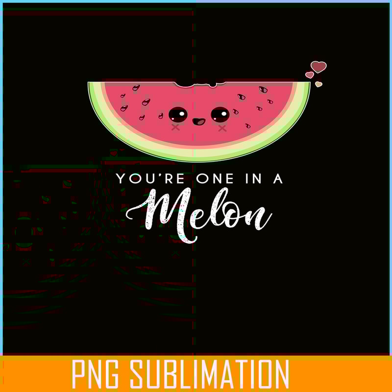 VLT21102339-You Are One In Melon PNG, Cute Valentine PNG, Valentine Holidays PNG.png