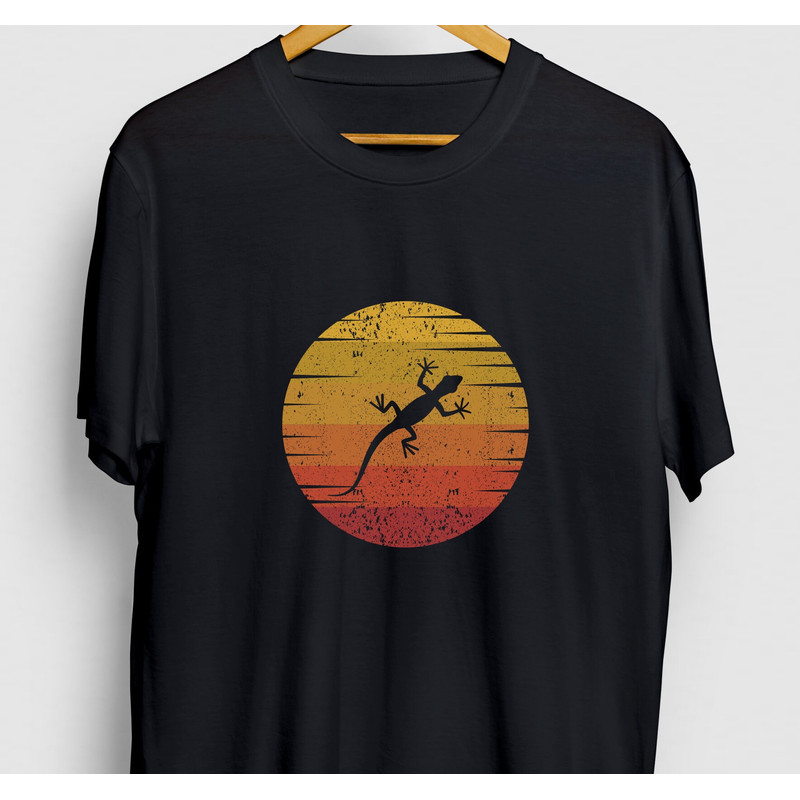 Lizard Retro Sunset Lizard Gift, Funny Gecko Shirt, Funny Reptile tee, Lizard Hoodie Youth Shirt Unisex T-shirt.jpg