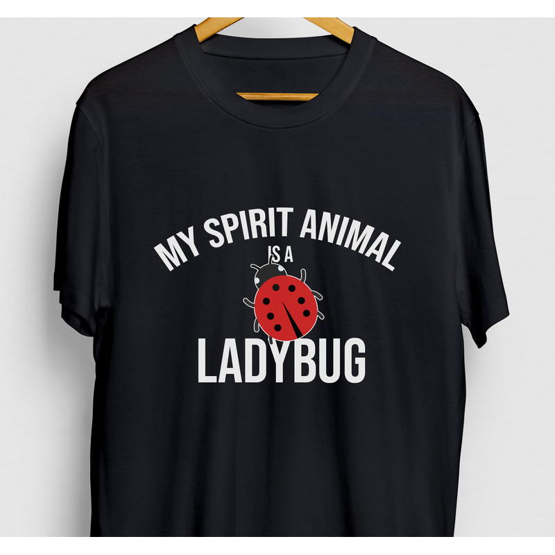 My Spirit Animal Is A Ladybug Ladybug Gift, Funny Insects Shirt, Funny Entymology tee, Ladybug Hoodie Youth Shirt Unisex T-shirt.jpg