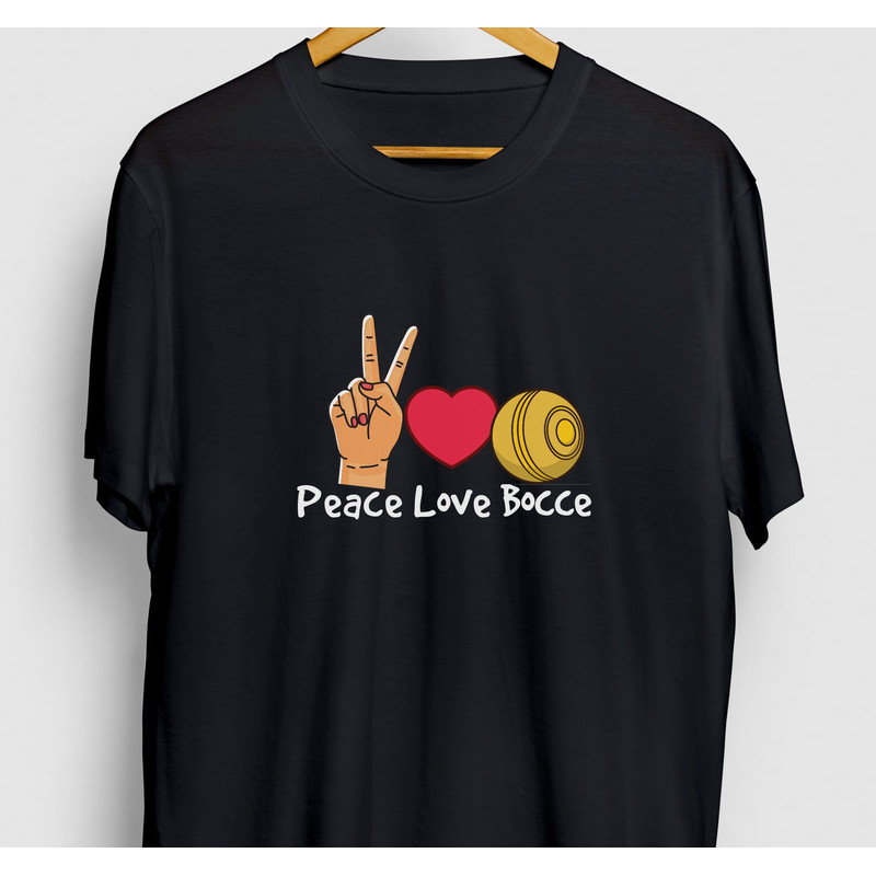 Peace Love Bocce Bocce Gift, Funny Sport Shirt, Funny Retirement tee, Bocce Hoodie  Youth Shirt  Unisex T-shirt.jpg
