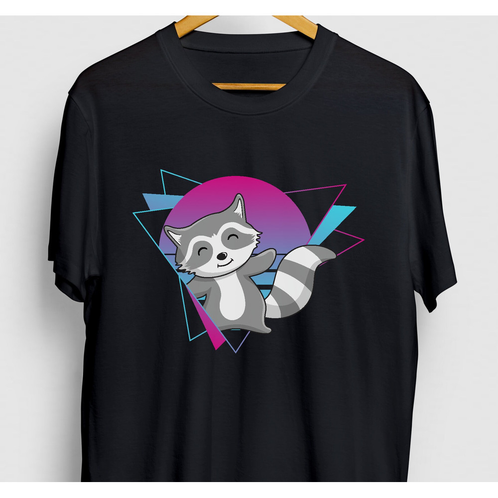 Racoon Gift, Funny Pet Shirt, Funny Animal tee, Racoon Shirt, Racoon Vaporwave Hoodie Youth Shirt Unisex T-shirt.jpg