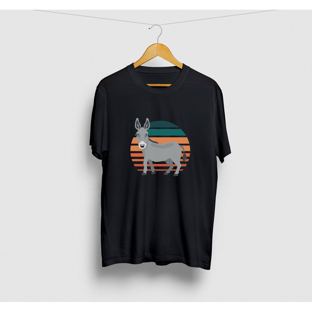 Retro Donkey Donkey Shirt, Gift Farm Funny, Gift Animal Gift For Her, Donkey Unisex T-shirt.jpg
