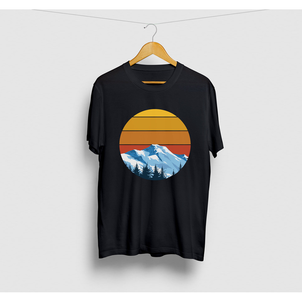 Retro Mountain Hiking Funny, Gift For Her Wilderness Gift, Gift For Him Adventure Hiking, Hiking Unisex T-shirt.jpg