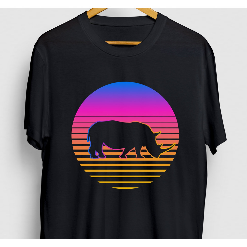 Rhino Shirt, Rhinoceros Shirt, Rhino Tee, Rhino Zoo Shirt, Rhinoceros Gift, Rhino Vaporwave Hoodie Youth Shirt Unisex T-shirt.jpg