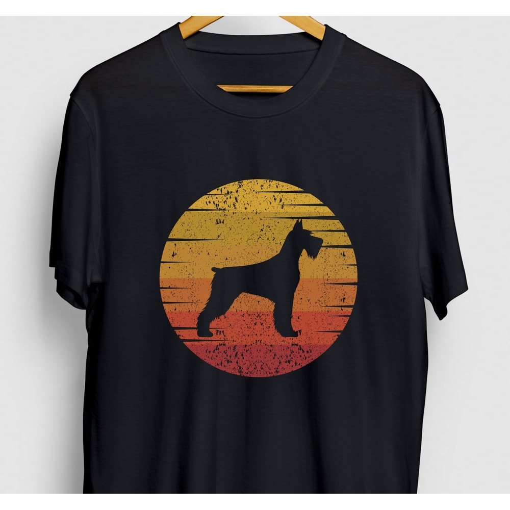 Schnauzer Shirt, Schnauzer Mom Shirt, Schnauzer Dog T-Shirt, Schnauzer Retro Sunset Hoodie Youth Shirt Unisex T-shirt.jpg