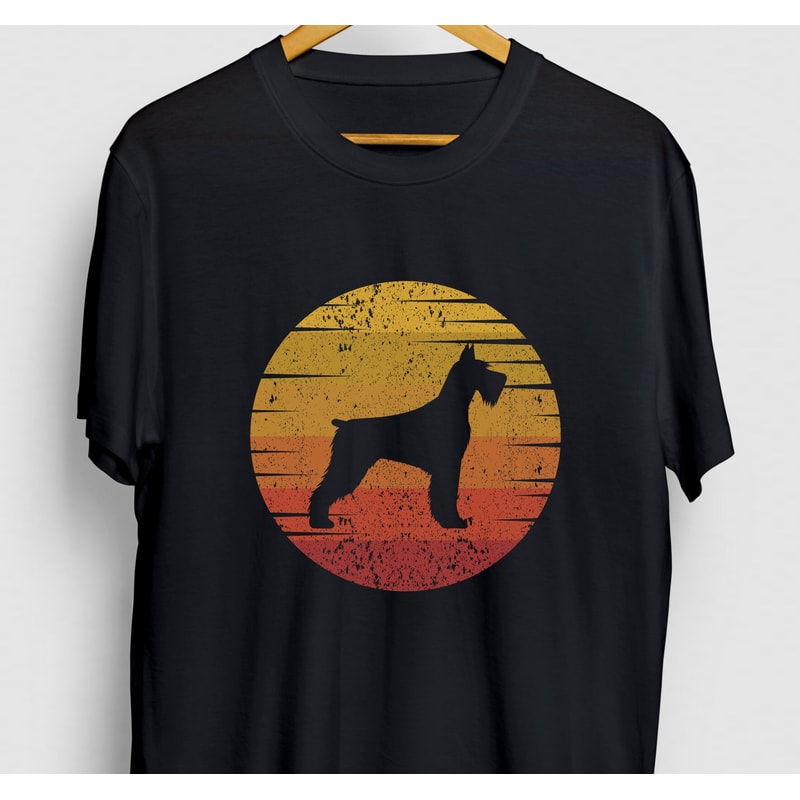 Schnauzer Shirt, Schnauzer Mom Shirt, Schnauzer Dog T-Shirt, Schnauzer Retro Sunset Hoodie Youth Shirt Unisex T-shirt.jpg