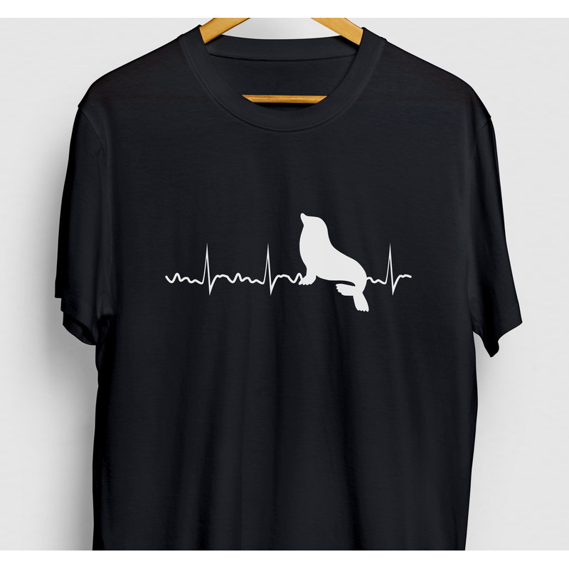 Sea Lion Heartbeat Seal Gift, Funny Animal Shirt, Funny Sea Lion tee, Seal Hoodie Youth Shirt Unisex T-shirt.jpg