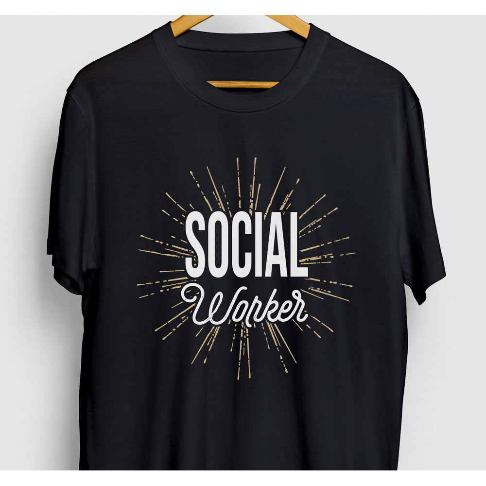 Social Worker Sunburst Caseworker Gift, Funny PolSci Shirt, Caseworker Hoodie Youth Shirt Unisex T-shirt.jpg