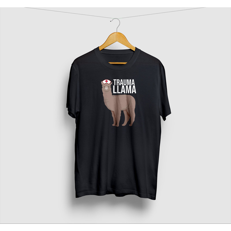 Trauma Llama Nurse Shirt Funny Nursery Llama Shirt, Alpaca Shirt, Alpaca Gifts Short-Sleeve Unisex T-Shirt.jpg