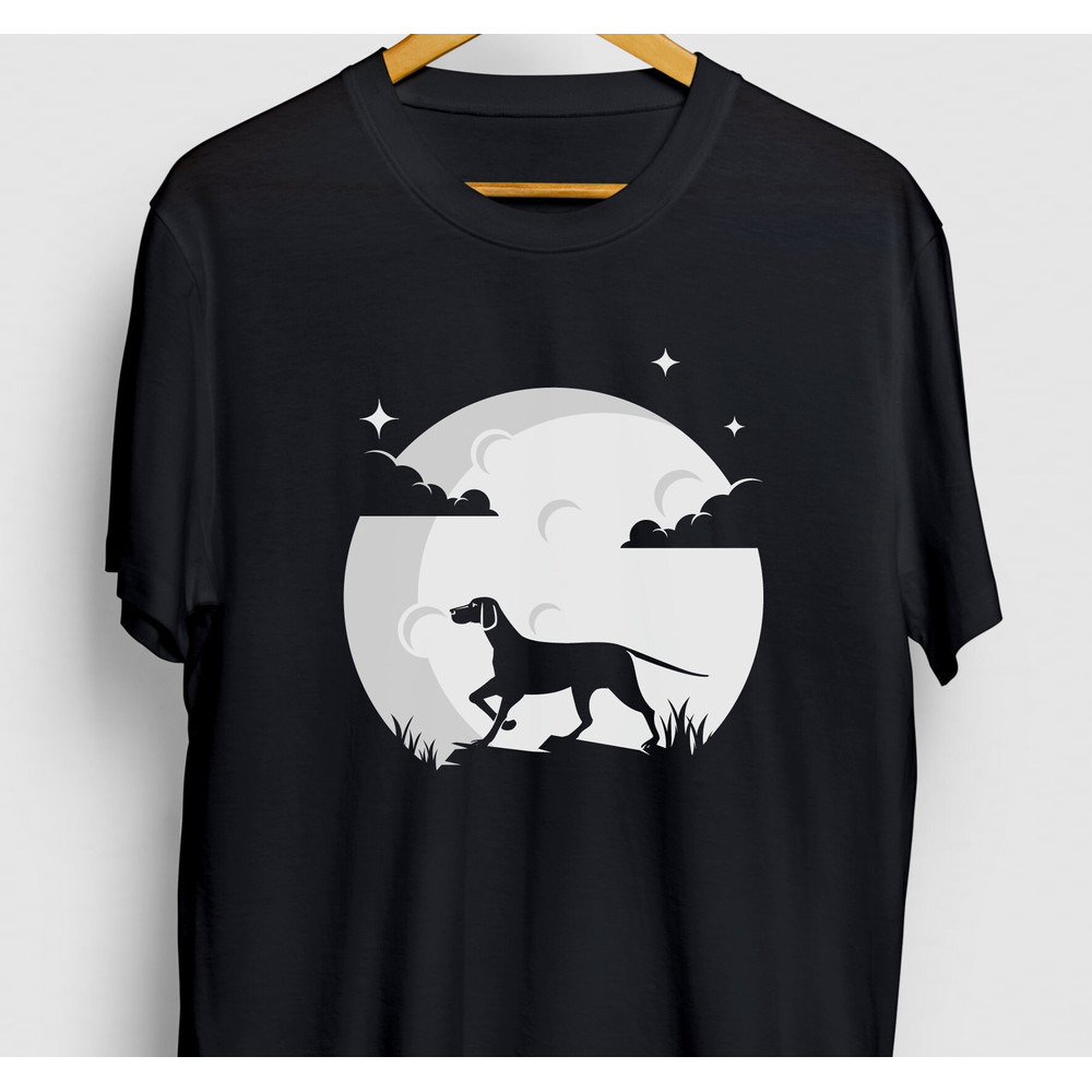 Vizsla Shirt, Vizsla Gift, Dog Mother Gift, Dog Lover Shirt, Vizsla Moon Hoodie Youth Shirt Unisex T-shirt.jpg