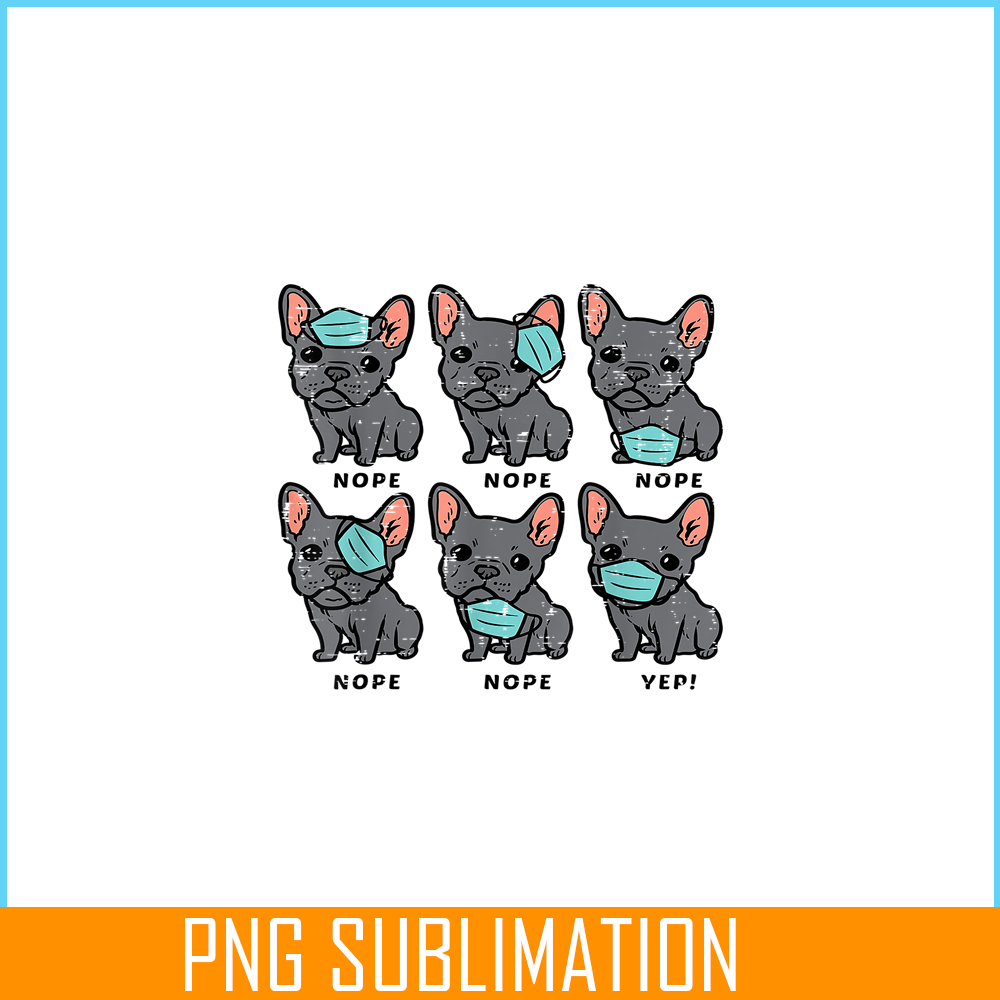 HL16102370-Funny French Bulldog In Mask PNG, Frenchie Dog Lover PNG, French Dog Artwork PNG.png