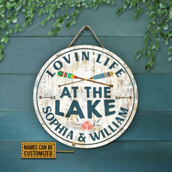 Personalized Lake Loving Life Wooden Sign, Backyard Sign, Outdoors Sign, Decoration Gifts, Lake Decor Sign