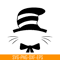 DS105122308-Black Cat With Hat Monogram SVG, Dr Seuss SVG, Cat in the Hat SVG DS105122308.png
