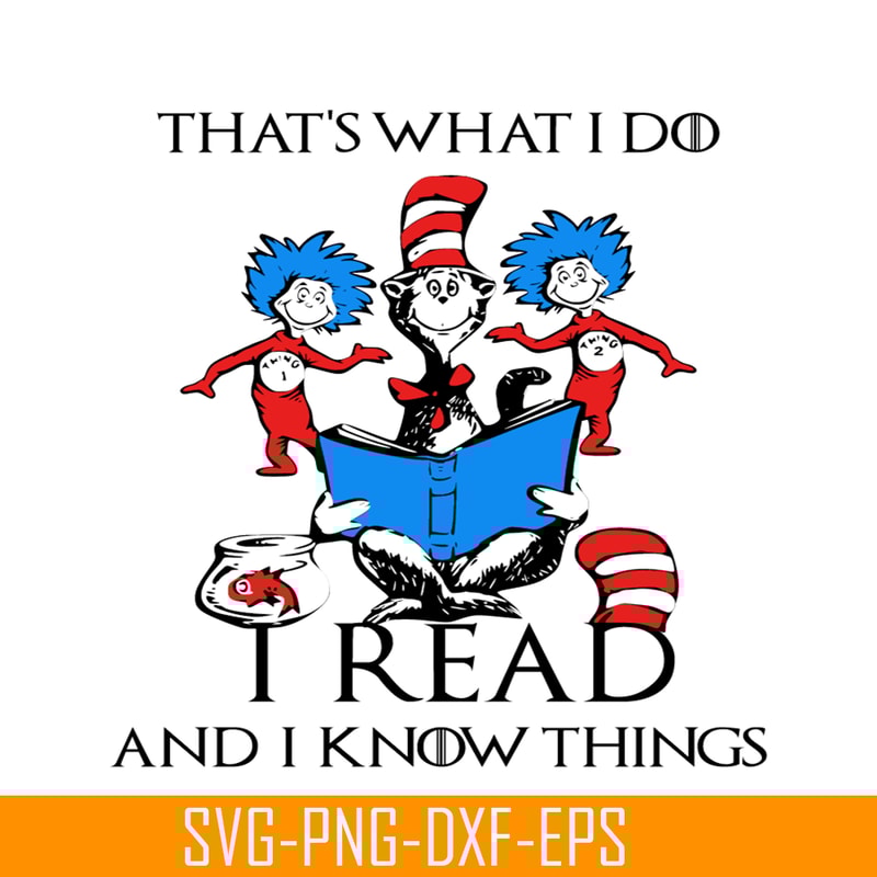 DS105122342-Cat in the hat reading rab SVG, Dr Seuss SVG, Cat In The Hat SVG DS105122342.png