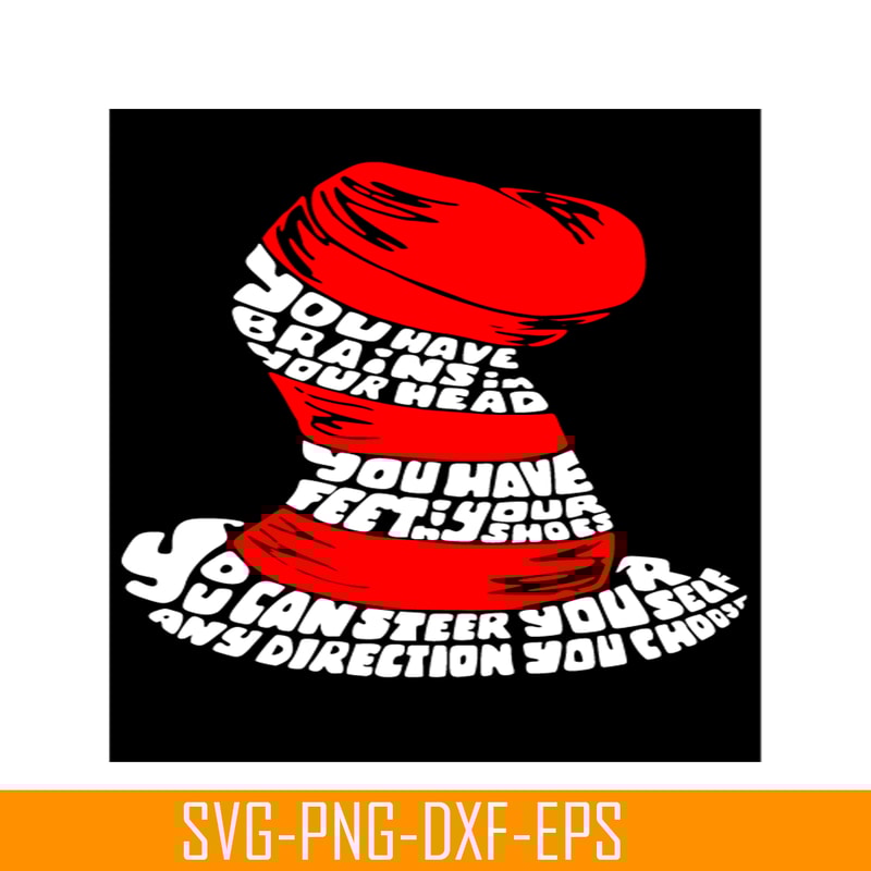 DS105122355-You have brains SVG, Dr Seuss SVG, Cat In The Hat SVG DS105122355.png