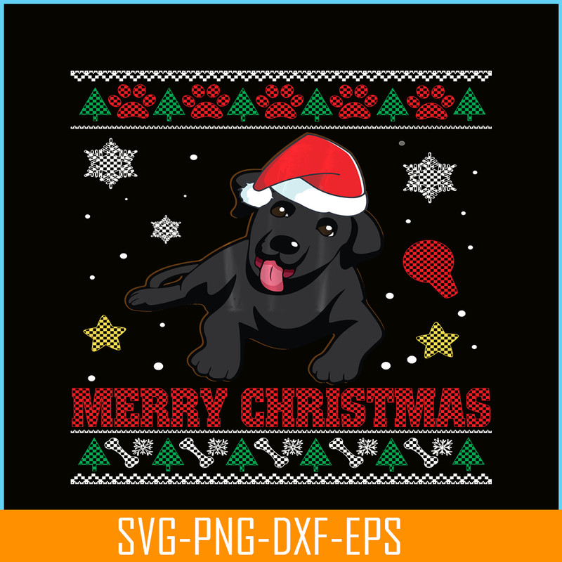 PNG141023103-BLACK LAB Dog Santa Ugly Sweater Costume Merry Xmas Shirt Png.png