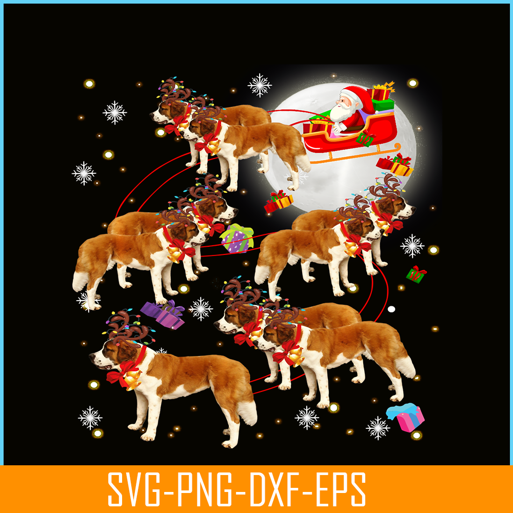 PNG141023147-Christmas Cute Santa Claus Riding Saint Bernard Xmas Pajamas Sweatshirt Png.png