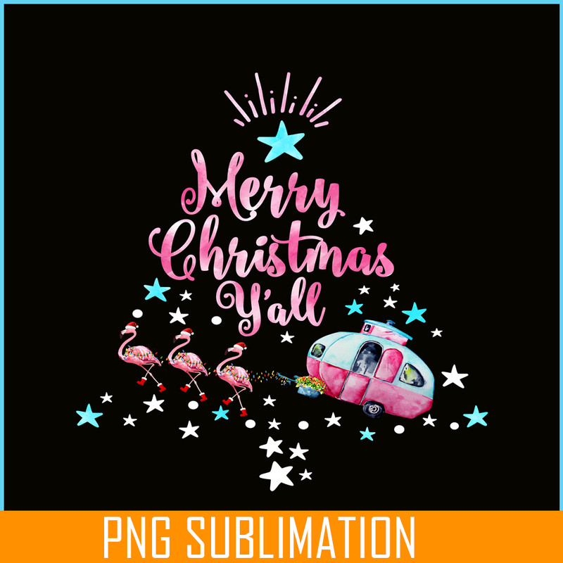 CAMP07112375-Merry Christmas Y'all PNG Watercolor Crane Rickshaw PNG Camper Christmas Tree PNG.png